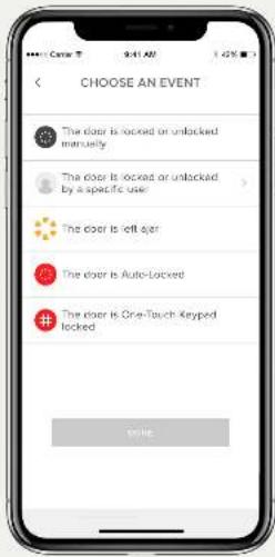 Yale Linus - Smart Alerts aanmaken, wijzigen of verwijderen: iOS - 2