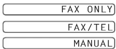 FAX ONLY FAX/TEL MANUAL