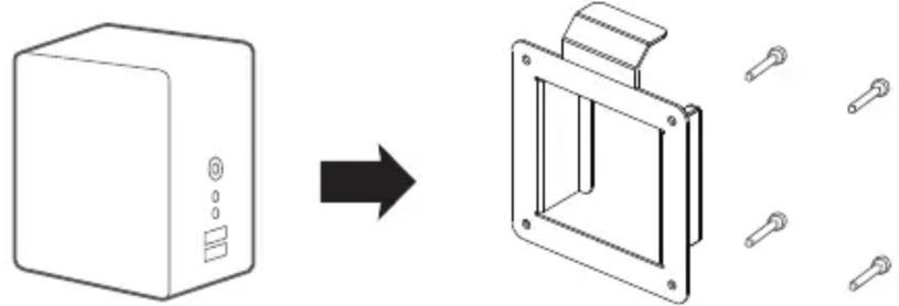 AOC VESA 60 - Step 1: Assembly bracket with VESA(100mm\*100mm) compatible device - 1