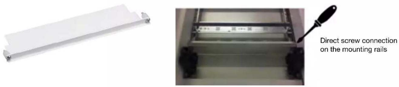 Direct screw connection on the mounting rails