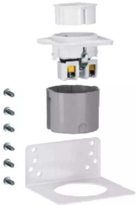 HAGER FWQ62N1 - Set VZ00APZ with socket and bracket - 1