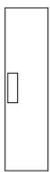 HAGER FWQ52N1 - Door references: Single door with univers door plate (FZ598N) - 6
