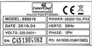 CaterChef 508040 - GEBRUIKSAANWIJZING USER'S MANUAL - 1