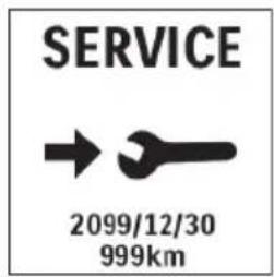 SERVICE → 2099/12/30 999km