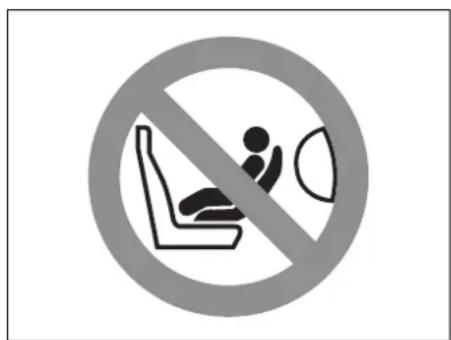 Prohibition sign with pictogram of a person sitting on a chair and holding an object, enclosed in a circle