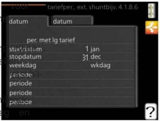 voor tariefper., ext. shuntbijv. 4.1.8.6 datum datum per. met lg tarief startdatom 1 jan stopdatum 31 dec weekdag wkdag periode periode periode periode