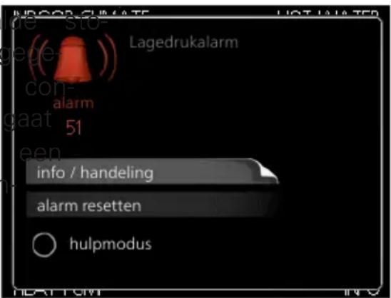 Lagedrukalarm Lgedrukalarm 51 info / handling alarm resetten hulpmodus