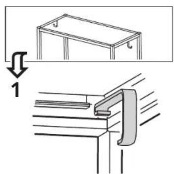 Technical diagram showing a structural assembly with labeled component '1' and motion arrows indicating movement.