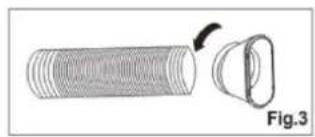 Diagram of a cylindrical object with a separate inset showing a curved component, labeled Fig.3 (no text or symbols on the object itself)
