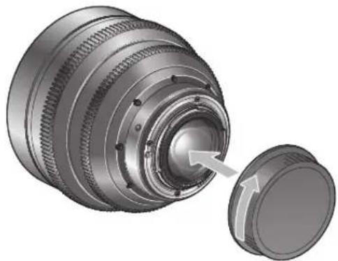 CANON CN-E20mm T1.5 L F - Detaching the lens - 2