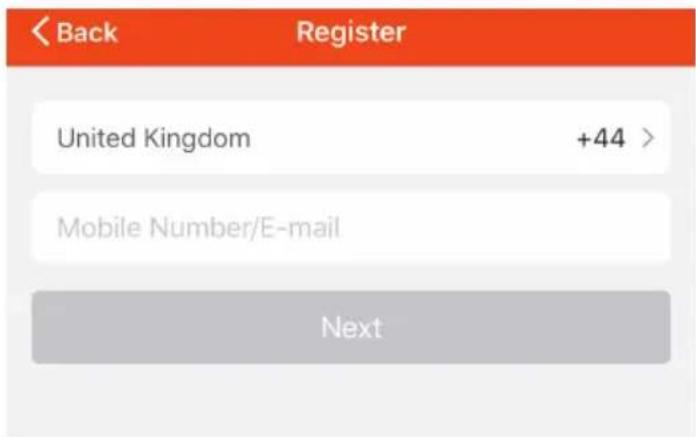 < Back Register United Kingdom +44 > Mobile Number/E-mail Next