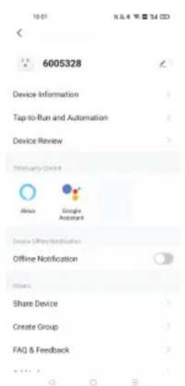 6005328 Device Information Tap-to-Run and Automation Device Review Importability Control Africa Google Assistant Device Offline Notification Offline Notification Share Device Create Group FAQ & Feedback