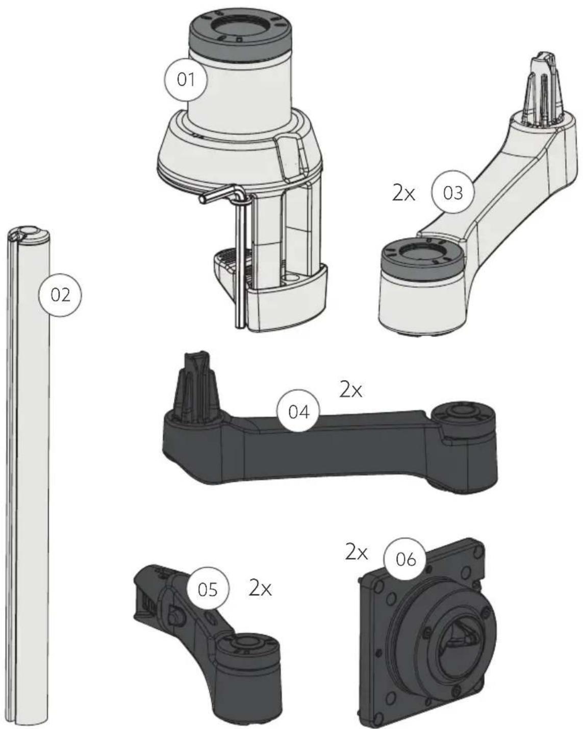 R-Go Tools Zepher 4 C2 - circular monitor arm - 6