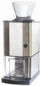 Modern glass coffee maker with a conical top and side slippers (no visible text or labels)