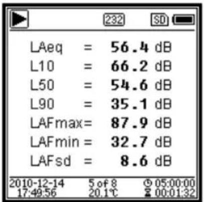 PCE Instruments 432 - Screen of Level Meter Mode - 5