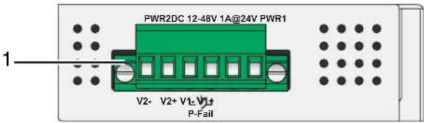 PWR2DC 12-48V 1A@24V PWR1 V2- V2+ V1- V1+ P-Fail