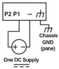 P2 P1 Chassis GND (pane) One DC Supply