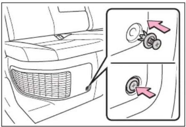 Diagram showing car interior corner with gasket and tire, annotated with arrows indicating tire movement