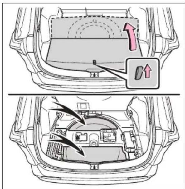 Diagram illustrating vehicle door and interior components with directional arrows indicating movement or force vectors