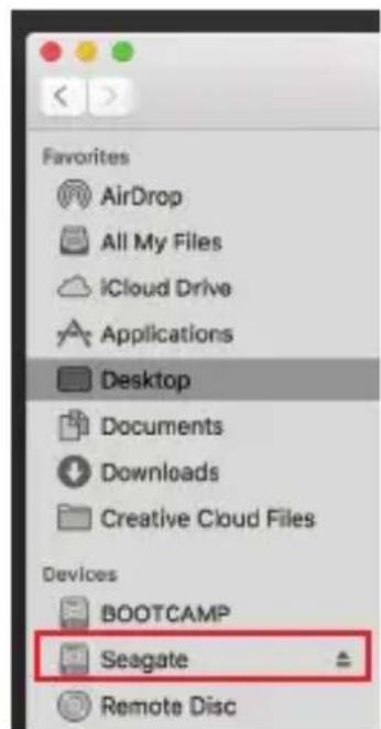 Favorites AirDrop All My Files iCloud Drive Applications Desktop Documents Downloads Creative Cloud Files Devices BOOTCAMP Seagate Remote Disc