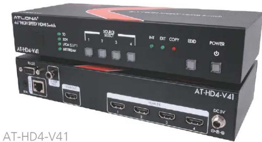 Atlona AT-HD4-V42 - Atlona 4 Input HDMI Switcher with Auto Switching - 1
