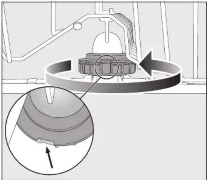 MIELE G 5132 SCi Selection - Bovenste sproeiarm terugplaatsen - 1