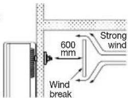 600 mm Strong wind Wind break
