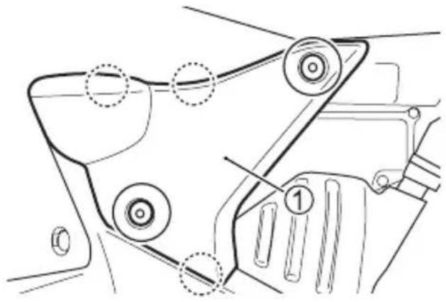 SUZUKI LT-Z90 (2019) - Verwijderen van het luchtfilterelement - 1