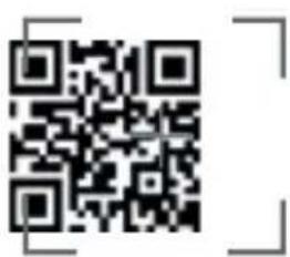 QR code with decorative border, no readable text or symbols beyond the matrix pattern