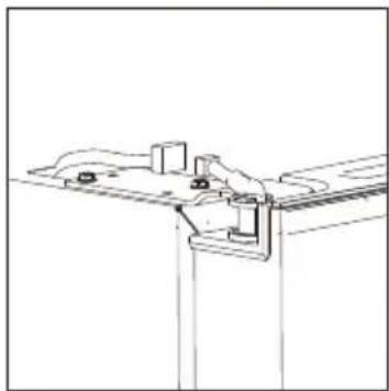 Technical line drawing of a mechanical bracket or mounting structure (no text or symbols)