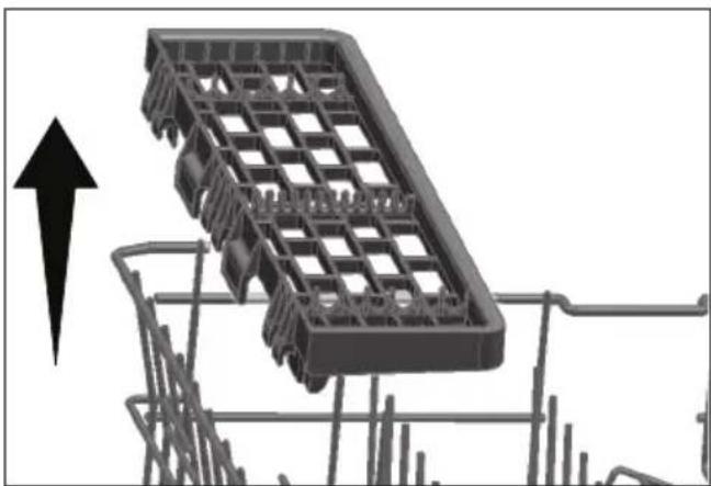 3D-weergave van een mechanisch onderdeel met een opwaartse pijlaanduiding (geen tekst of symbolen)
