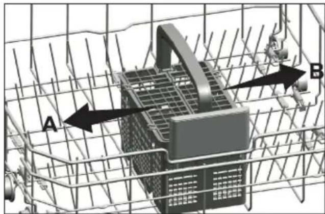 3D-diagram van een mechanisch of elektrisch onderdeel met gelabelde pijlen A en B, geen leesbare tekst of symbolen aanwezig.