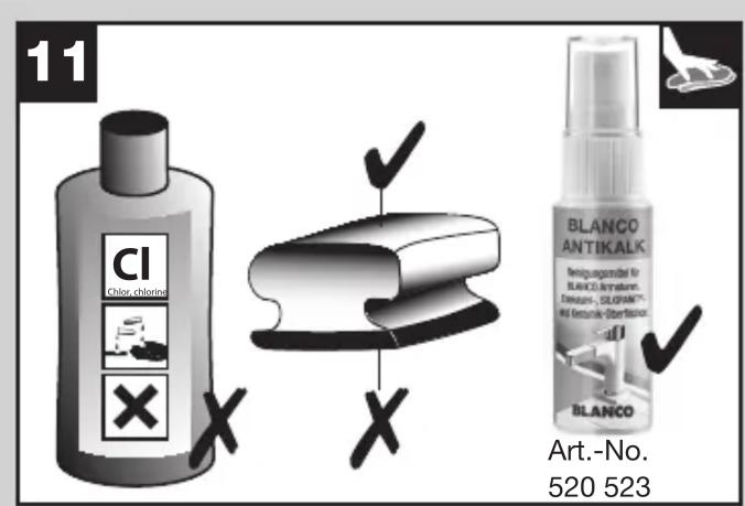 11 Cl Chlor, chlorine X X X BLANCO ANTIKALK Benignungssteuer für BLANCO Antikalken- Fremdkyl-, GLUO-4H-3C, and Genskrink-Ströb-Blanco- Art.-No. 520 523
