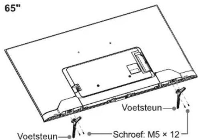 65" Voetsteun Voetsteun Schroef: M5 × 12