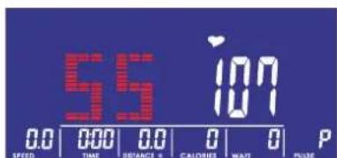 5.5 107 0.0 0.00 0.0 0 0 P SPEED TIME DISTANCE 4 CALORIES WAIT PULSE