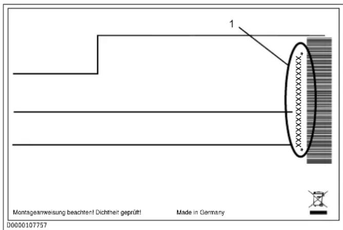 Montageanweisung beachten! Dichtheit geprüft! Made in Germany D0000107757