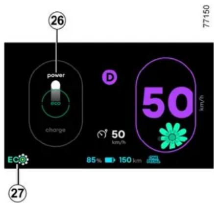 26 power eco charge D 50 km/h 50 km/h 85% 150 km ECO 27 77150