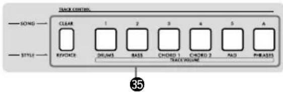 TRACK CONTROL — SONG — CLEAR 1 2 3 4 5 A RIVACH DRUMS BASS CHECKED 1 CHECKED 2 PAO PHEASES 35