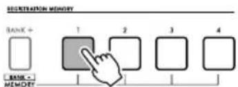 REGISTRATION MEMORY BANK + 1 2 3 4 BANK - MEMDER