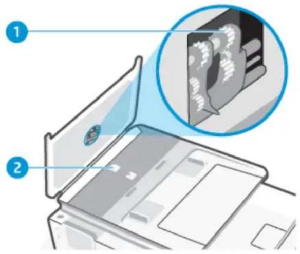 HP ENVY Photo 7230 - De documentinvoer reinigen (alleen bepaalde modellen) - 3