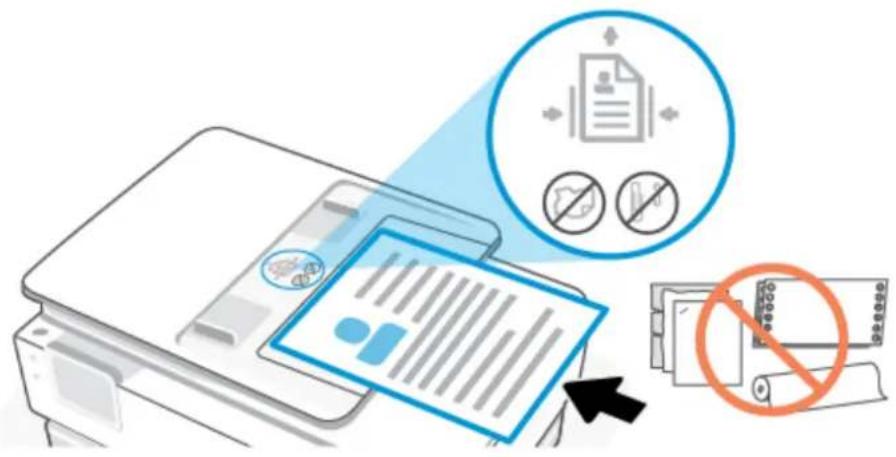 HP ENVY Photo 7230 - Een origineel in de documentinvoer laden - 2