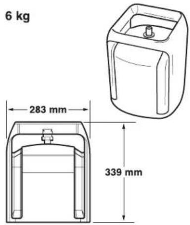 6 kg 283 mm 339 mm