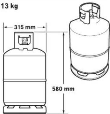 13 kg 315 mm 580 mm