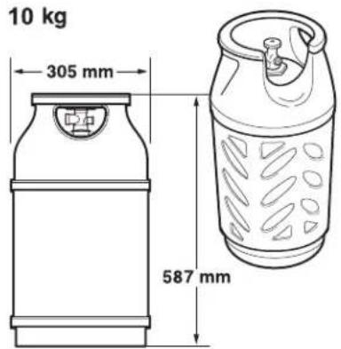 10 kg 305 mm 587 mm