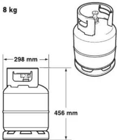 8 kg 298 mm 456 mm