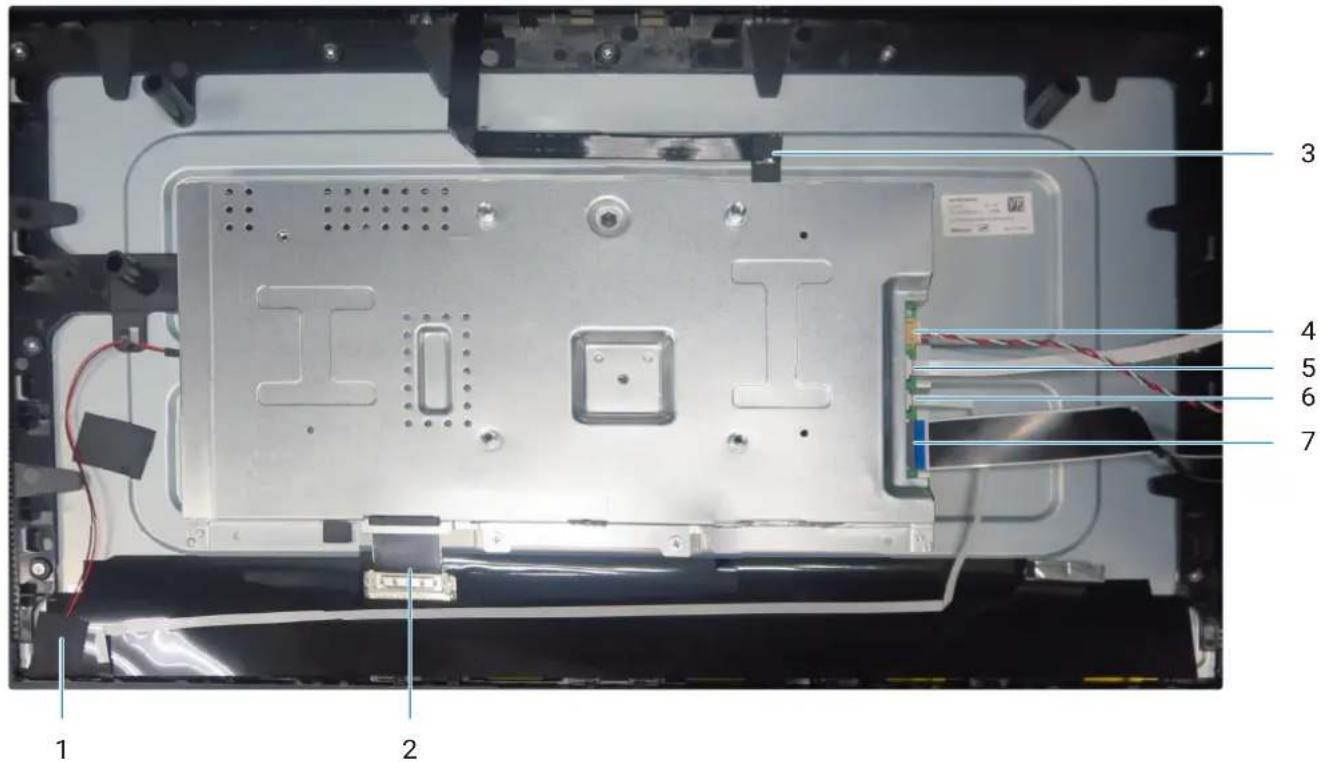 Labeled diagram of an electronic device interior showing numbered components for identification