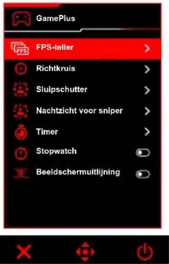 GamePlus FPS-teller Richtkruis Sluipschutter Nachtzicht voor sniper Timer Stopwatch Beeldschermuitlijning