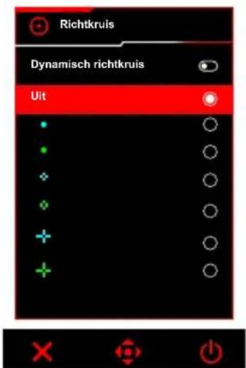 Richtkruis Dynamisch richtkruis Uit