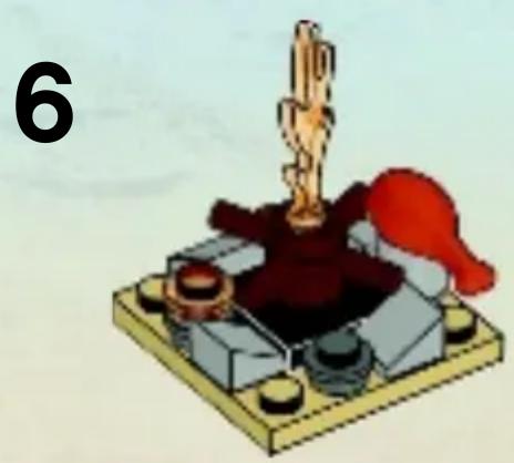 Illustration of a mechanical device with a golden crown and red hat, no text or symbols present