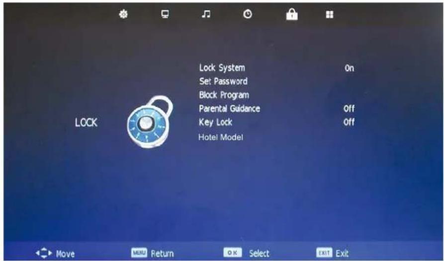 DENVER LDD-2454MC - LOCK menu - 1